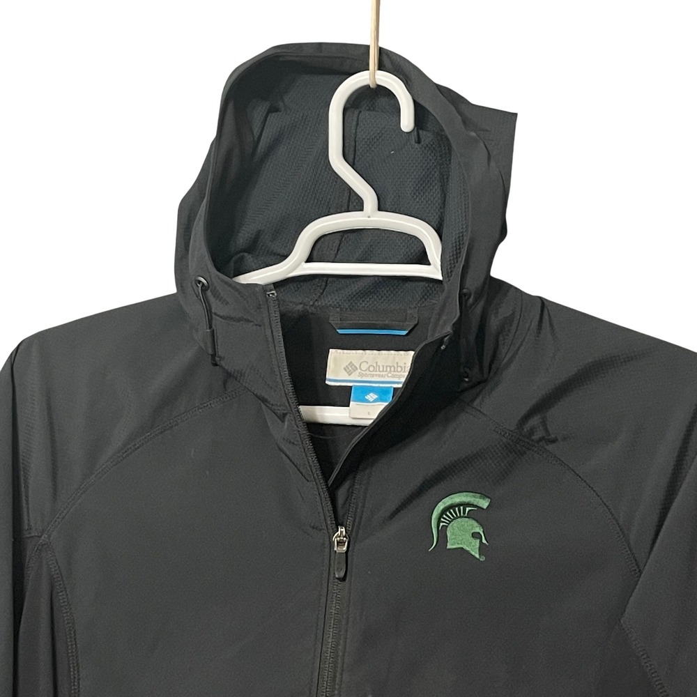 Columbia Michigan State Spartans Jacket‎ Full Zip Hooded Windbreaker Womens